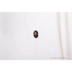 BAPE Classic Ape Head Embroidered Long Sleeve Shirt 'WHITE' -Fusion Wear Shop 96915d84