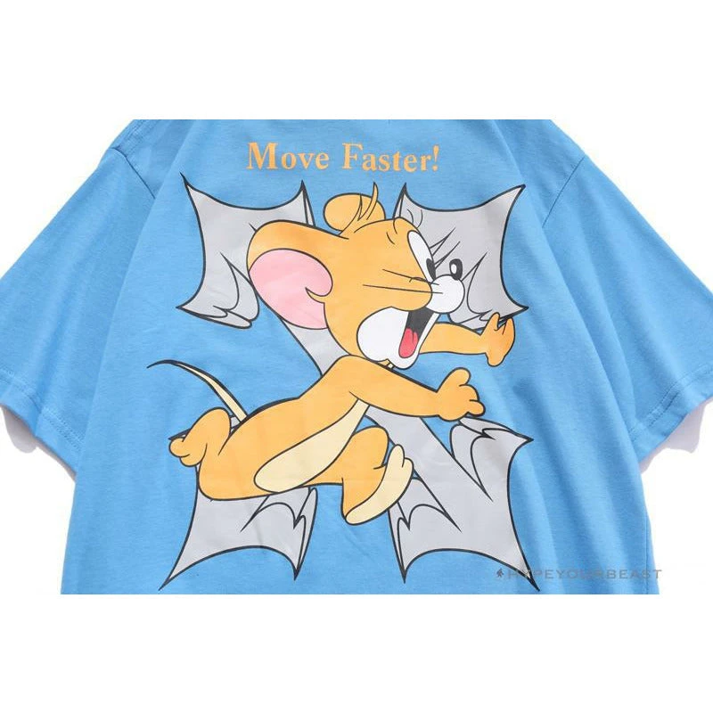 OFF-WHITE Jerry Move Faster Tee Shirt 'BLUE' 7 OFF-WHITE Jerry Move Faster Tee Shirt 'BLUE' - Image 7