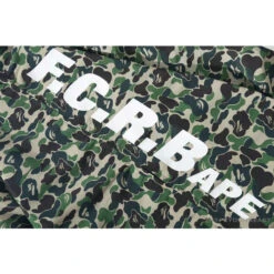 BAPE X FCRB Joint Double Zip Camouflage Hoodie 'GREEN' -Fusion Wear Shop 9a35837a