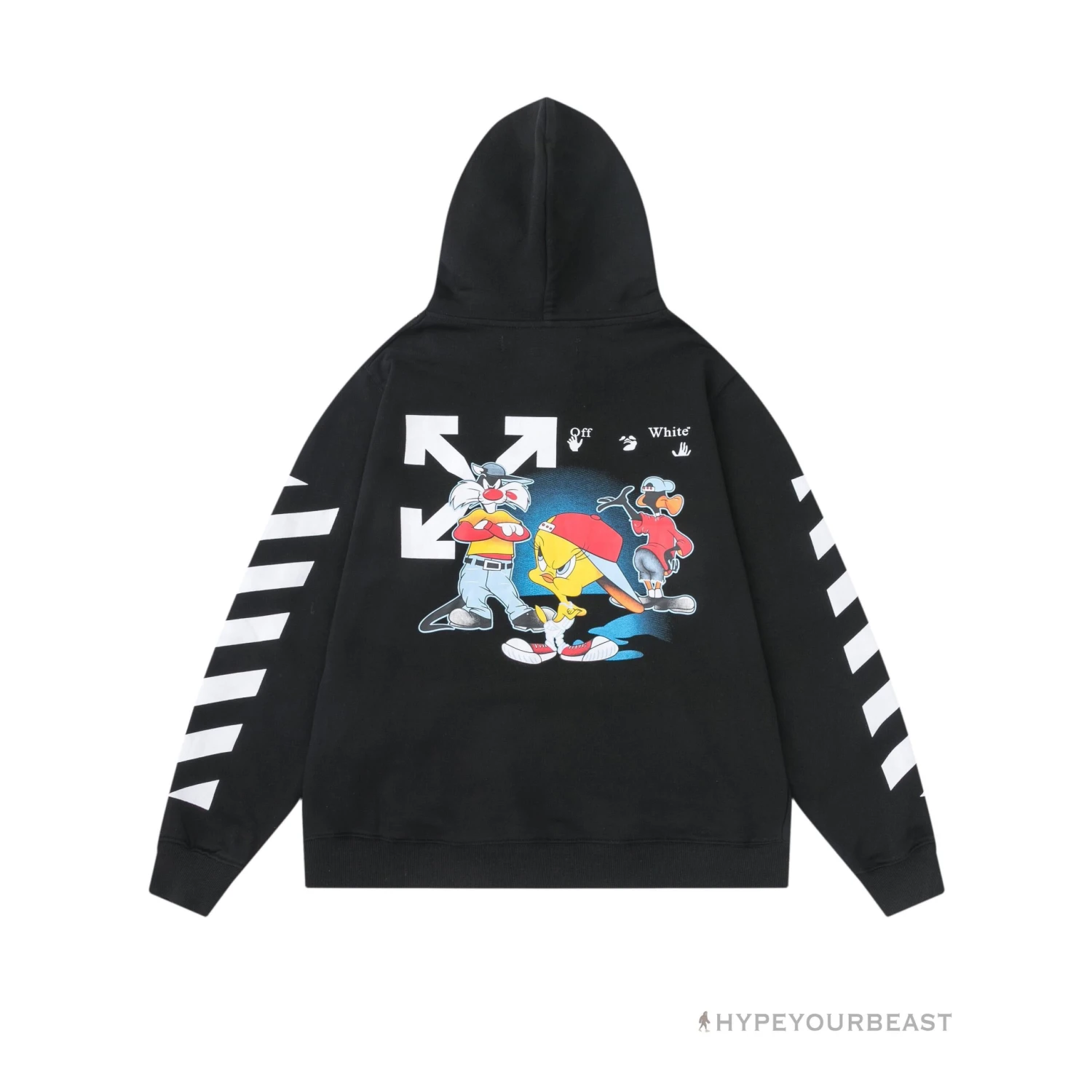 Off White Hoodie Looney - Black 3 Off White Hoodie Looney - Black - Image 3