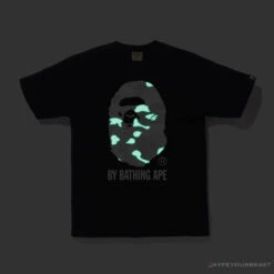 BAPE Luminous Spots Camouflage Great Ape Man Black Head Cotton Short Sleeve Tee Shirt 'BLACK' 22 BAPE Luminous Spots Camouflage Great Ape Man Black Head Cotton Short Sleeve Tee Shirt 'BLACK' -Fusion Wear Shop 9e270922