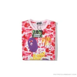 BAPE Ape Head Star Camouflage Shading Tee Shirt 'PINK' -Fusion Wear Shop 9e4d538c