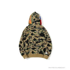 BAPE Shark Head STA Star Camouflage Hoodie 'YELLOW' -Fusion Wear Shop 9eee7c35