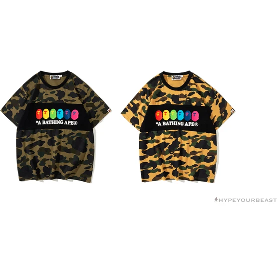 BAPE KIDS Color Ape Head Camouflage Tee Shirt 'YELLOW' 18 BAPE KIDS Color Ape Head Camouflage Tee Shirt 'YELLOW' - Image 18