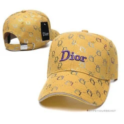 Dior Hat Yellow