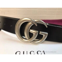 GC Belt Black Silver Buckle -Fusion Wear Shop GGBeltblacksilver7