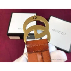 GC Belt Brown Gold Buckle -Fusion Wear Shop GGBeltbrown5
