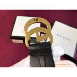 GC Belt Black Gold Buckle -Fusion Wear Shop GGbeltblack3