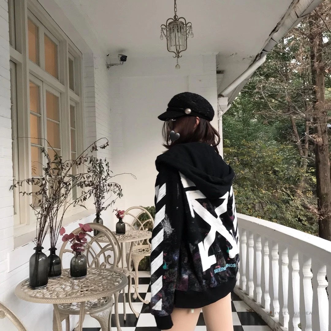 Off White Galaxy Hoodie Black 4 Off White Galaxy Hoodie Black - Image 4