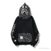 Bape Sta Shark Full Zip Up Hoodie Black