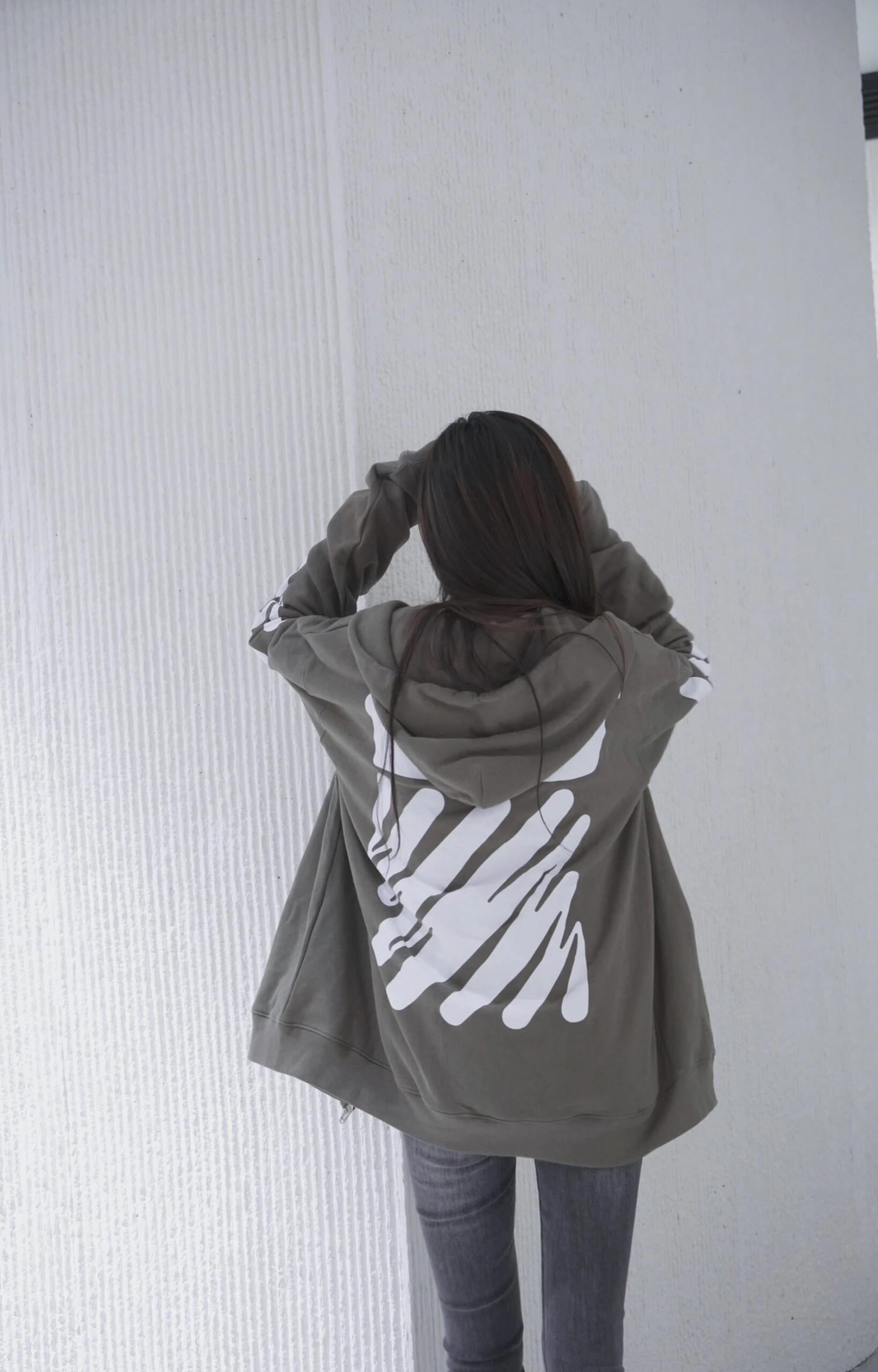 Off White Hoodie S22 Grey 5 Off White Hoodie S22 Grey - Image 5