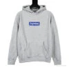 Supreme Bandana Box Logo Hoodie Grey Blue