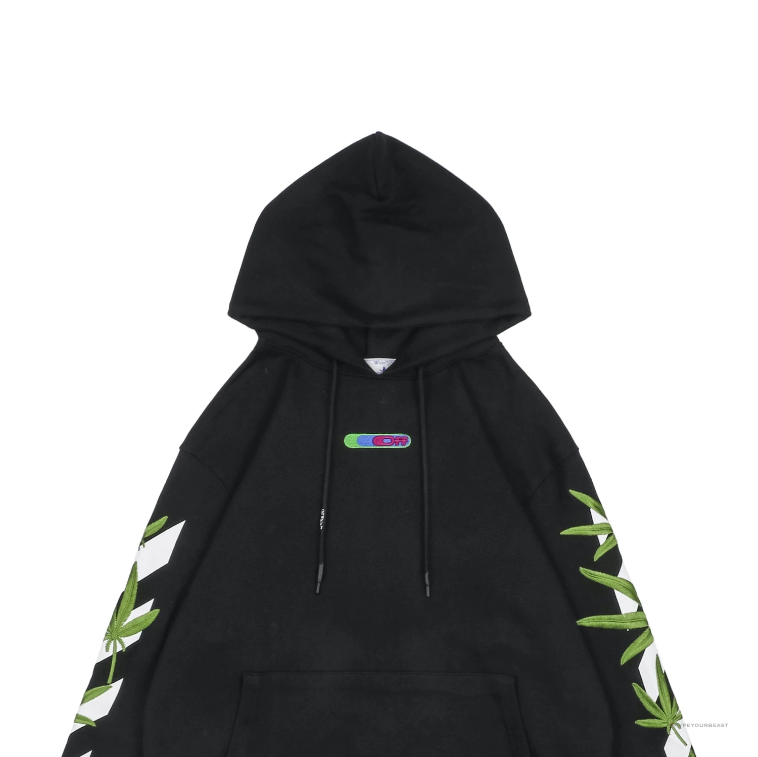 Off White S22 Black Hoodie Leaf 6 Off White S22 Black Hoodie Leaf - Image 6