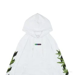 Off White S22 White Hoodie Leaf