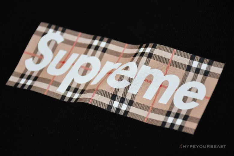 Supreme X Brbrry Box Logo Hoodie Black 4 Supreme X Brbrry Box Logo Hoodie Black - Image 4