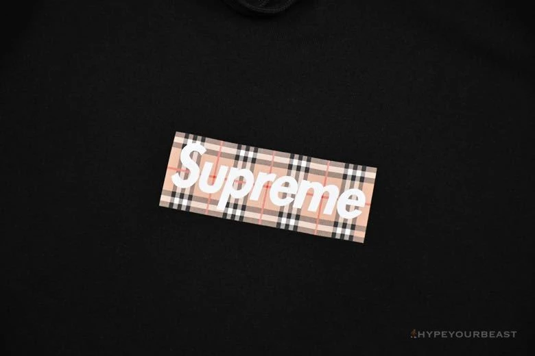 Supreme X Brbrry Box Logo Hoodie Black 7 Supreme X Brbrry Box Logo Hoodie Black - Image 7