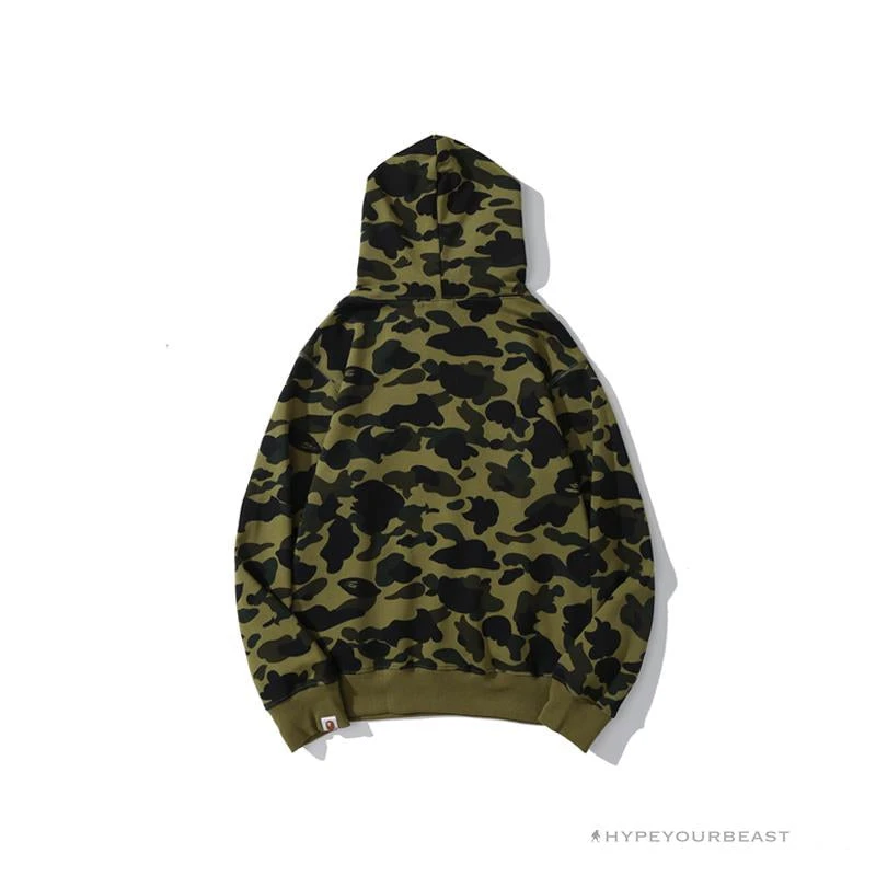 BAPE Camouflage Kangaroo Hooded Hoodie Green 2 BAPE Camouflage Kangaroo Hooded Hoodie Green - Image 2