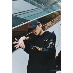 Off White Hoodie Embroidered Black -Fusion Wear Shop a2f693f5