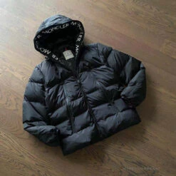 Moncler Puffer Jacket Black Hooded -Fusion Wear Shop a449bac6