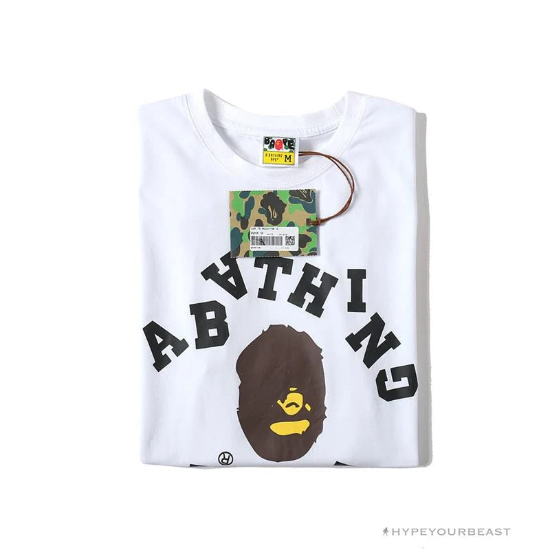 BAPE Messy Letters Upside Down Little Ape Head Tee Shirt 'WHITE' 3 BAPE Messy Letters Upside Down Little Ape Head Tee Shirt 'WHITE' - Image 3