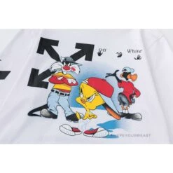 Off White Hoodie Looney - White -Fusion Wear Shop ab15c34e
