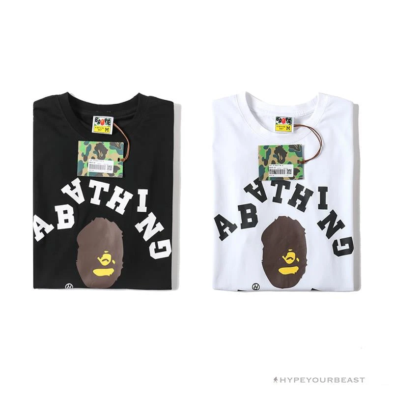 BAPE Messy Letters Upside Down Little Ape Head Tee Shirt 'WHITE' 6 BAPE Messy Letters Upside Down Little Ape Head Tee Shirt 'WHITE' - Image 6