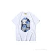 BAPE Blue Ape Head Green Storm Tee Shirt 'WHITE'