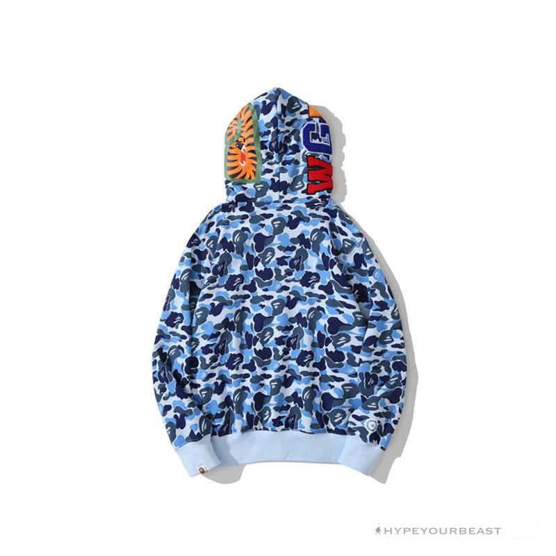 Bape Camo Hoodie Shark Head BLUE 2 Bape Camo Hoodie Shark Head BLUE - Image 2