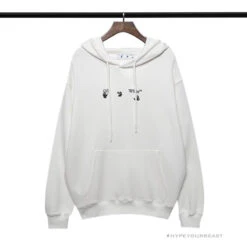 Off White Hoodie White GREY