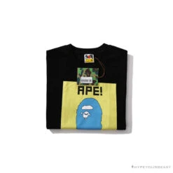 BAPE Ape Head Blue X Yellow Contrast Letter Tee Shirt 30 BAPE Ape Head Blue X Yellow Contrast Letter Tee Shirt -Fusion Wear Shop b06086e9