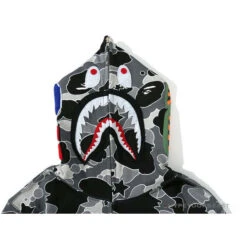 BAPE Shark Head STA Star Camouflage Hoodie 'BLACK' -Fusion Wear Shop b0740623
