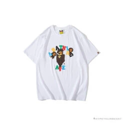 BAPE Baby Milo Color Letter Monkey Tee Shirt 'WHITE'