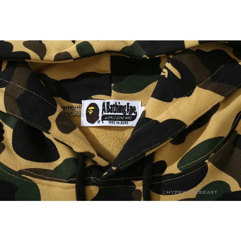 BAPE Camouflage Kangaroo Hooded Hoodie Yellow 4 BAPE Camouflage Kangaroo Hooded Hoodie Yellow - Image 4