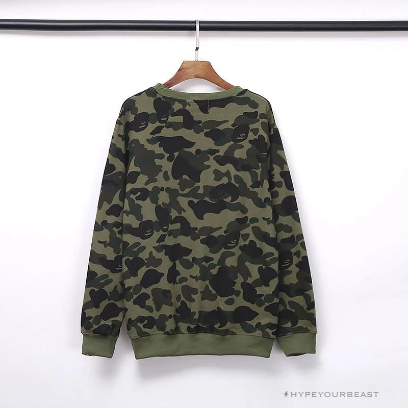 BAPE Classic Ape Head Embroidered Camouflage Long Sleeve Shirt 'GREEN' 2 BAPE Classic Ape Head Embroidered Camouflage Long Sleeve Shirt 'GREEN' - Image 2