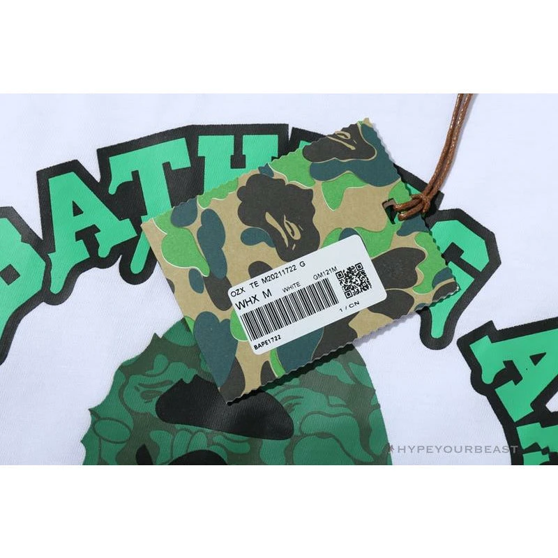 BAPE Paint Splash Green Camouflage Tee Shirt 'WHITE' 4 BAPE Paint Splash Green Camouflage Tee Shirt 'WHITE' - Image 4