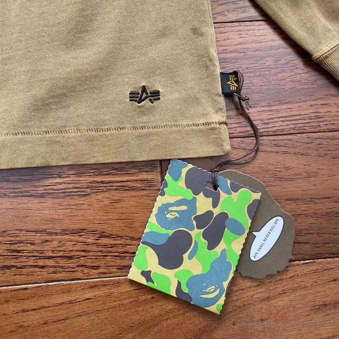 Bape Long Sleeve Tee Shirt Brown 13 Bape Long Sleeve Tee Shirt Brown - Image 13