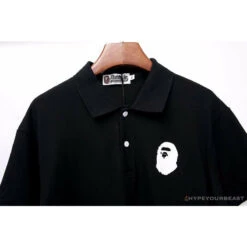 BAPE Classic Ape Head Print Versatile Polo Shirt 'BLACK' 12 BAPE Classic Ape Head Print Versatile Polo Shirt 'BLACK' -Fusion Wear Shop bec2fa3c