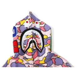 BAPE Shark Head STA Star Camouflage Hoodie 'PINK' -Fusion Wear Shop bfaff822