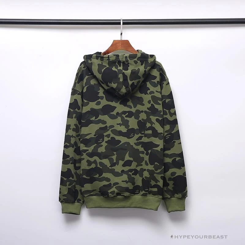 BAPE X Bathing Ape Head Camouflage Hoodie 'GREEN' 2 BAPE X Bathing Ape Head Camouflage Hoodie 'GREEN' - Image 2