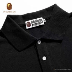 BAPE Classic Ape Head Print Versatile Polo Shirt 'BLACK' 11 BAPE Classic Ape Head Print Versatile Polo Shirt 'BLACK' -Fusion Wear Shop c3832ff4