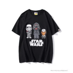 BAPE X Star Wars Collaboration Black Warrior Tee Shirt 'BLACK'