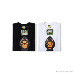 BAPE Baby Milo Blue Shark Hat Little Monkey Tee Shirt 'BLACK' -Fusion Wear Shop c63fde63