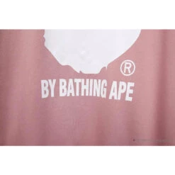 BAPE Behind The Great Ape-Man Head Long Sleeve Shirt 'PINK' -Fusion Wear Shop c8e319c9