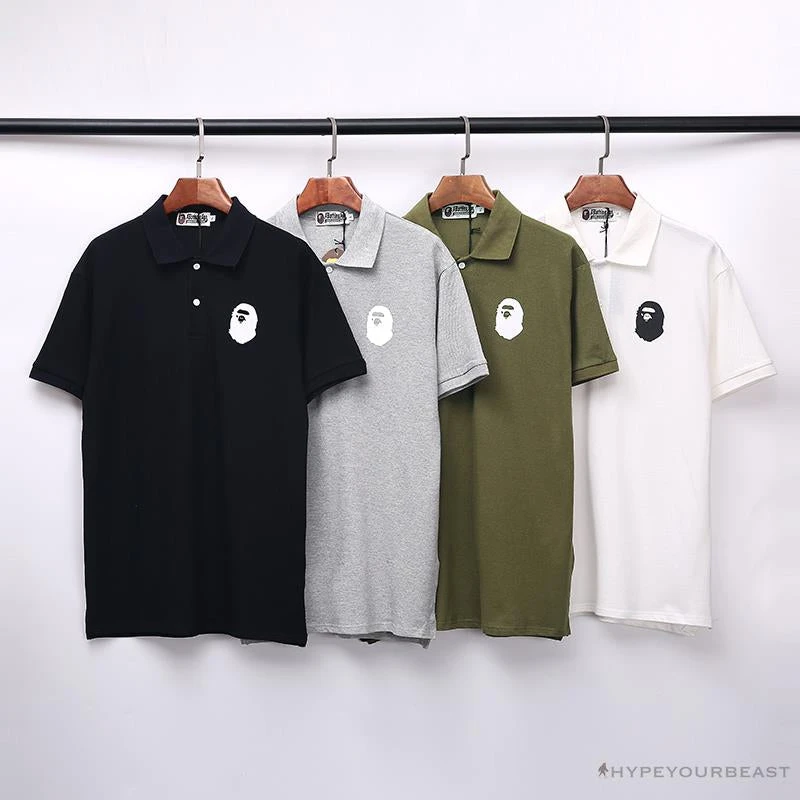 BAPE Classic Ape Head Print Versatile Polo Shirt 'ARMY GREEN' 6 BAPE Classic Ape Head Print Versatile Polo Shirt 'ARMY GREEN' - Image 6