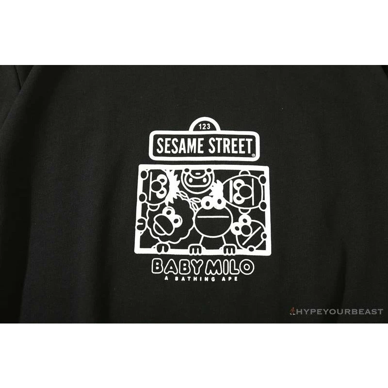 BAPE Baby Milo Sesame Street Plain Tee Shirt 'BLACK' 4 BAPE Baby Milo Sesame Street Plain Tee Shirt 'BLACK' - Image 4