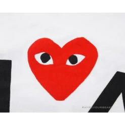 CDG PLAY Shirt 2205 White -Fusion Wear Shop ca65cb89