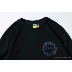 BAPE APES TOGETHER English Alphabet Ape Head Long Sleeve Shirt 'BLACK' -Fusion Wear Shop cb40108f