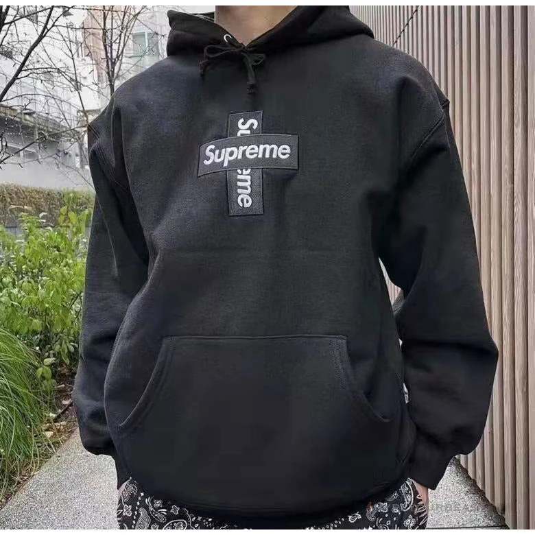 Supreme Cross Box Logo Hoodie Black 2 Supreme Cross Box Logo Hoodie Black - Image 2