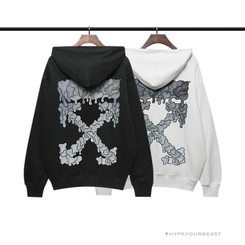 Off White Hoodie Black GREY 14 Off White Hoodie Black GREY - Image 14