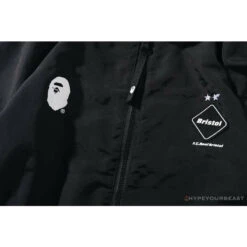 BAPE X FCRB Joint Double Zip Camouflage Hoodie 'BLACK' -Fusion Wear Shop d0b6992e